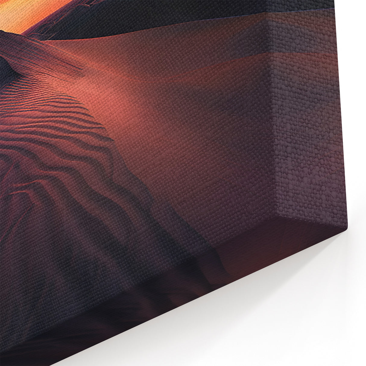 Serene Desert Sunrise - Elegant Desert Landscape Canvas Wall Art