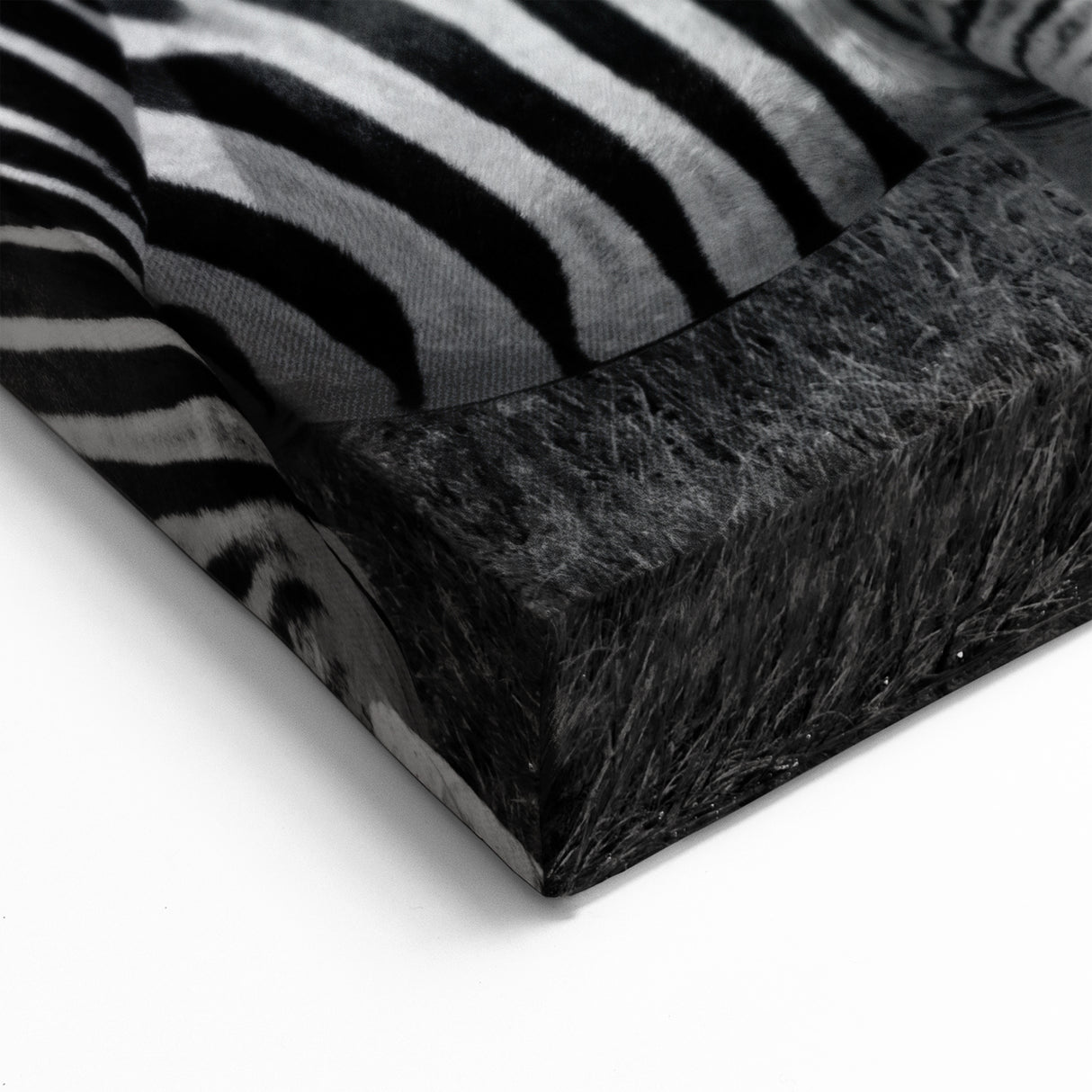 Zebra Herd in African Landscape - Striking Black and White Safari Art