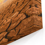 Golden Desert Cracks - Captivating Desert Landscape Canvas Wall Art