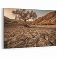 Resilient Desert Tree - Captivating Desert Landscape Canvas Wall Art