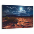Moonlit Desert Night - Enchanting Desert Landscape Canvas Wall Art