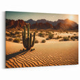 Majestic Cactus at Sunset - Stunning Desert Landscape Canvas Art