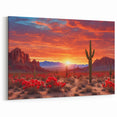 Vibrant Desert Sunset - Breathtaking Southwestern Landscape Canvas Art