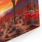 Vibrant Desert Sunset - Breathtaking Southwestern Landscape Canvas Art