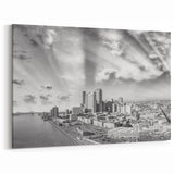 New Orleans Skyline Wall Art - Black & White Cityscape Photography Print