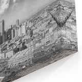 New Orleans Skyline Wall Art - Black & White Cityscape Photography Print