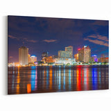 New Orleans Night Skyline Art - Vibrant Cityscape Photography Print
