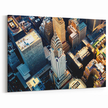 NYC Architecture Art - Chrysler Building Skyline Wall Art in Warm Tones
