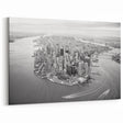 Black and White NYC Skyline Art - Aerial Manhattan Cityscape Wall Art
