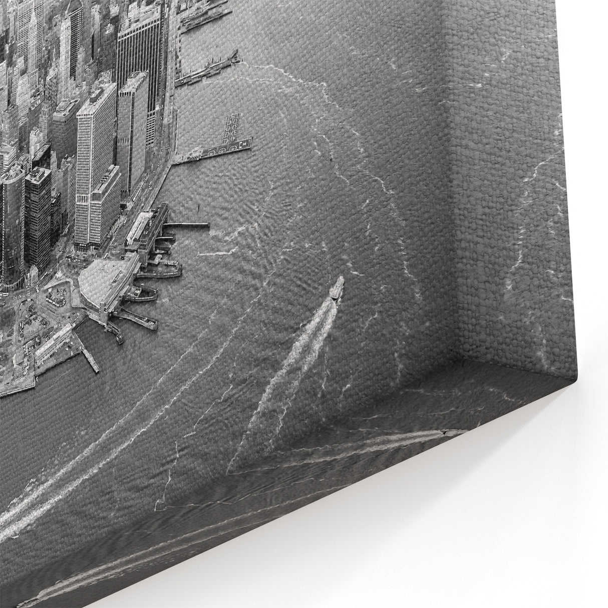 Black and White NYC Skyline Art - Aerial Manhattan Cityscape Wall Art