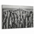 Monochrome NYC Skyline Art - Dense Manhattan Cityscape Wall Art