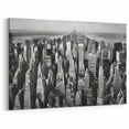 Monochrome NYC Skyline Art - Dense Manhattan Cityscape Wall Art