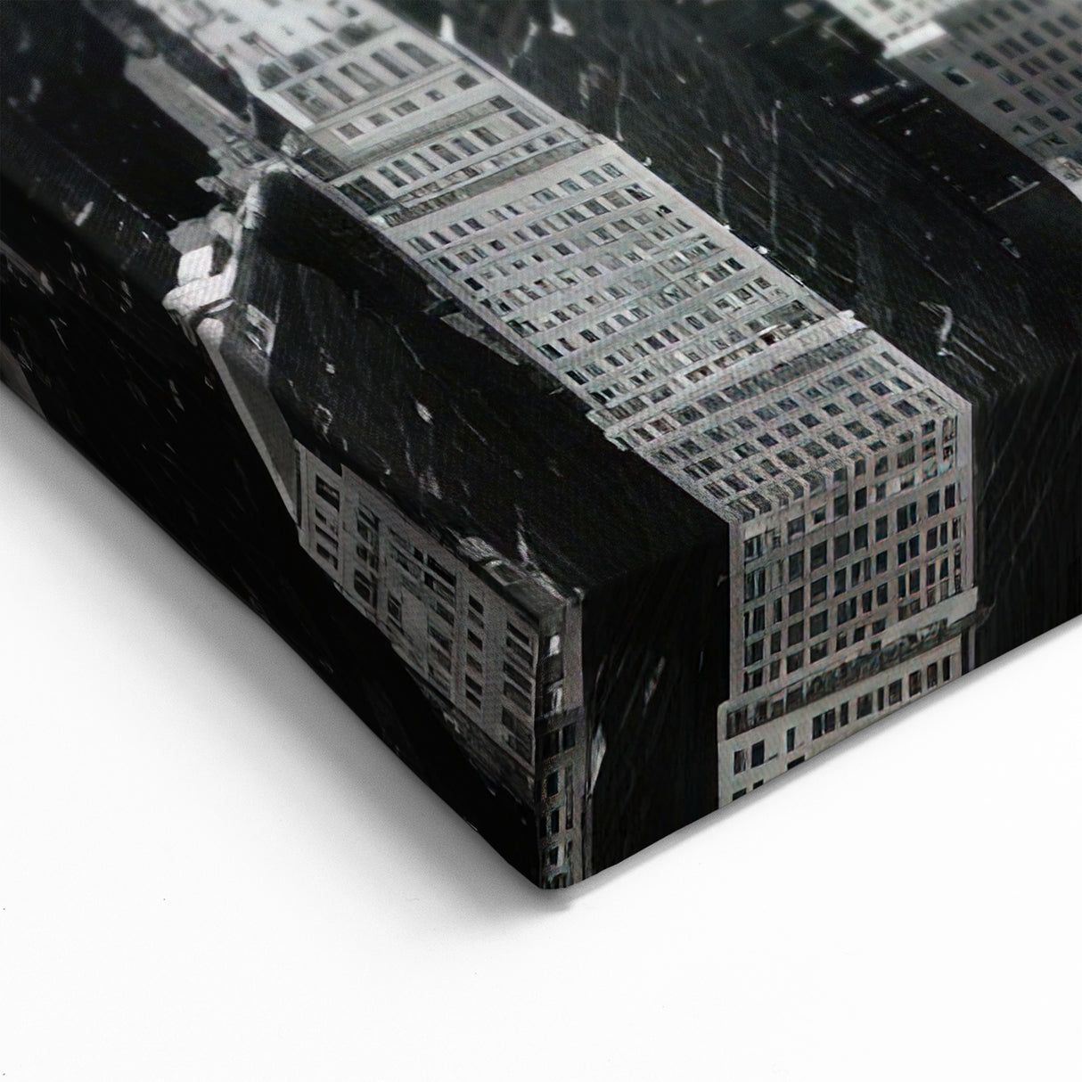 Monochrome NYC Skyline Art - Dense Manhattan Cityscape Wall Art