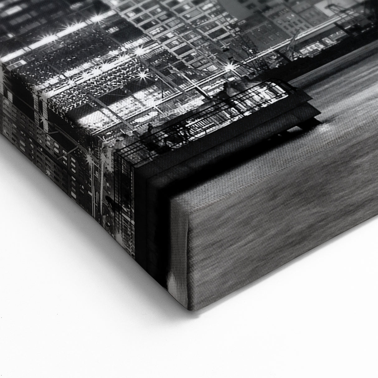 Brooklyn Bridge Nightscape - Monochrome NYC Skyline Wall Art