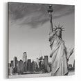 Statue of Liberty NYC Skyline Art - Iconic Monochrome Wall Decor