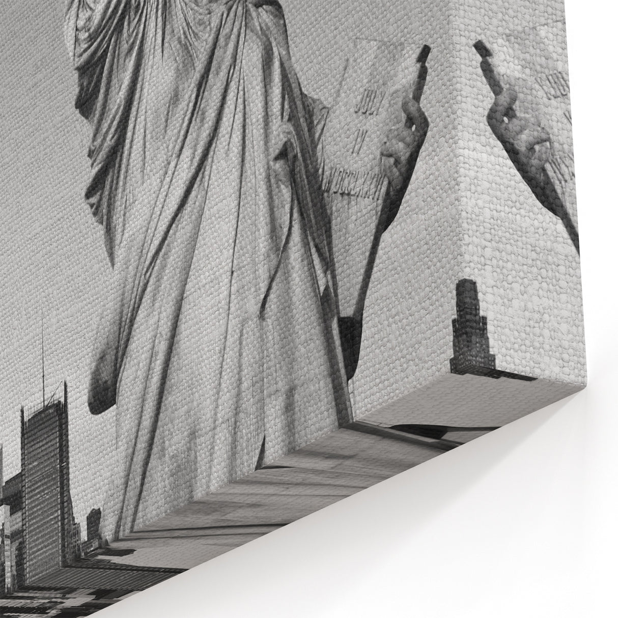 Statue of Liberty NYC Skyline Art - Iconic Monochrome Wall Decor