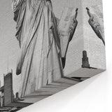 Statue of Liberty NYC Skyline Art - Iconic Monochrome Wall Decor