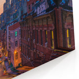 NYC Downtown Evening Skyline - Vibrant New York City Wall Art