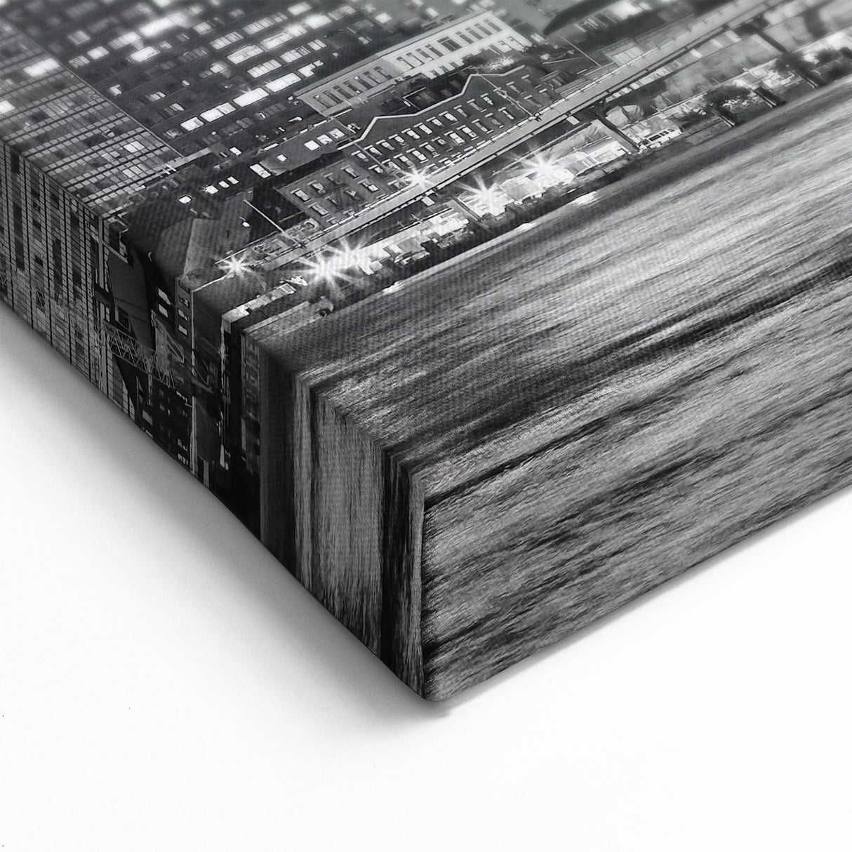 Monochrome NYC Nightscape - Brooklyn Bridge Skyline Wall Art
