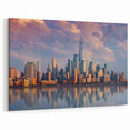 Reflected NYC Skyline Art - Dramatic Manhattan Cityscape Wall Decor