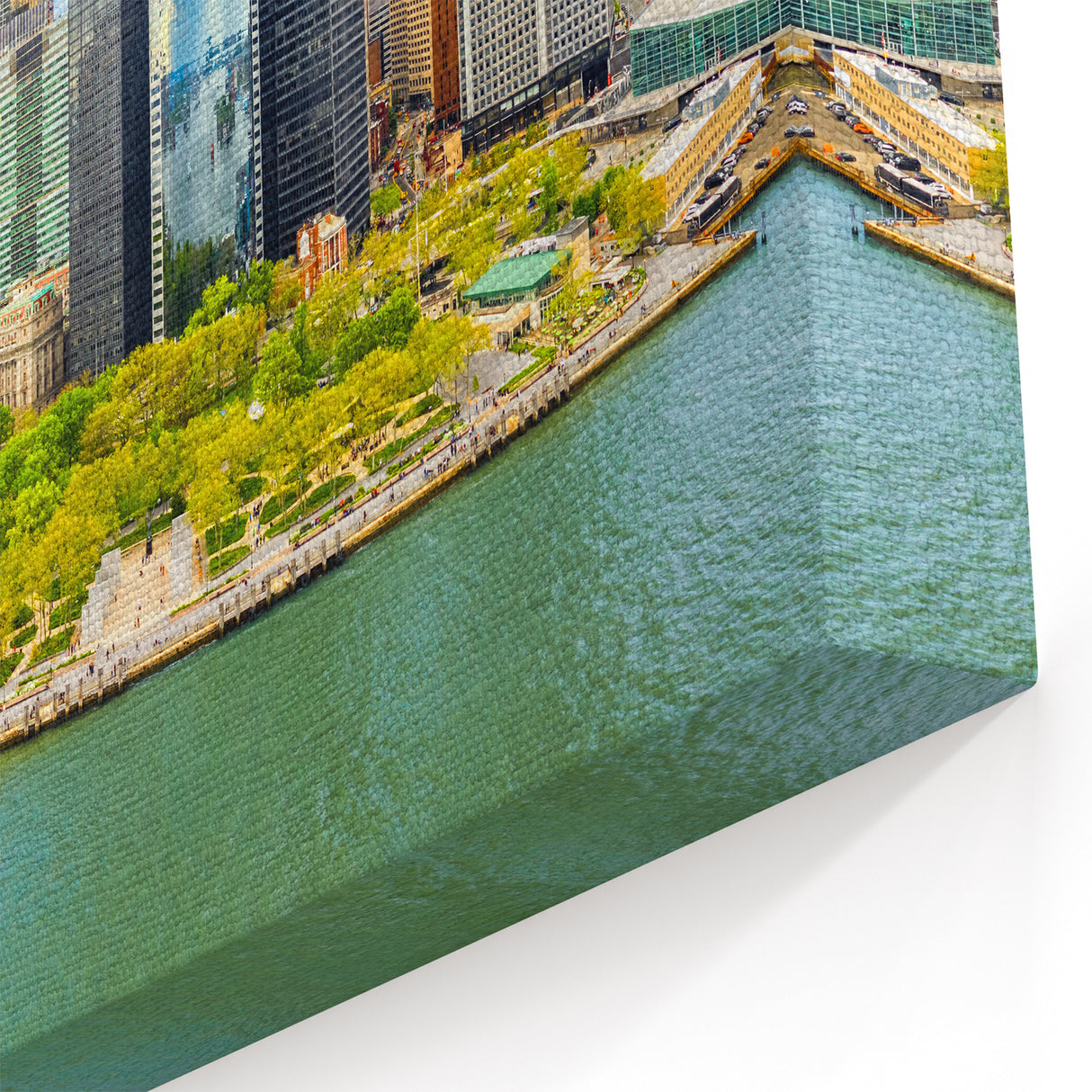 Bright NYC Skyline Art - Vibrant Lower Manhattan Cityscape Wall Decor