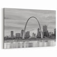 St. Louis Skyline Photography - Black & White Art of Old Courthouse