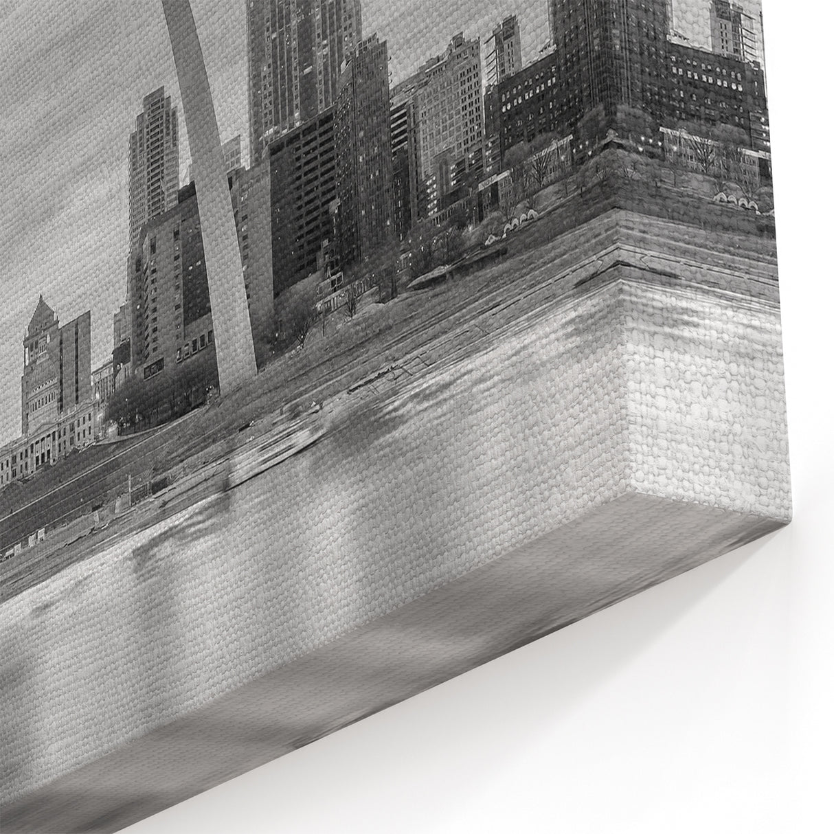 St. Louis Skyline Photography - Black & White Art of Old Courthouse