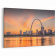 St. Louis Skyline Wall Art - Vibrant Evening View of Gateway Arch