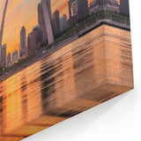 St. Louis Skyline Wall Art - Vibrant Evening View of Gateway Arch