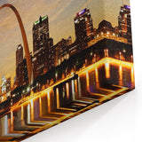 St. Louis Skyline Art - Sunset Over Gateway Arch and Downtown