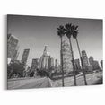 Los Angeles Black & White Skyline - Classic Canvas Art & Framed Prints