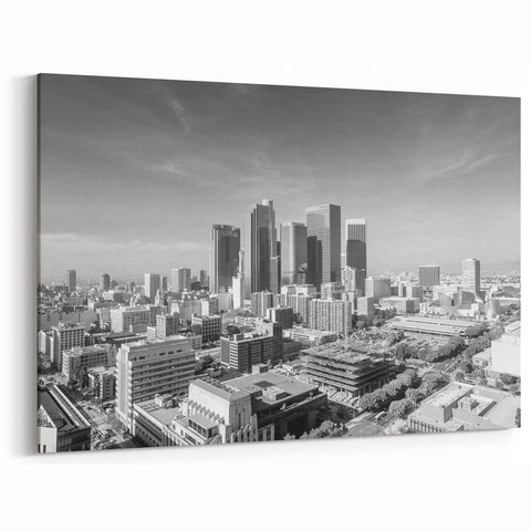 Los Angeles Downtown Skyline - Black & White Canvas Art & Prints