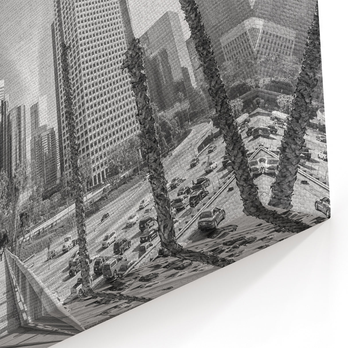Los Angeles Black & White Cityscape - Modern Canvas Art & Prints