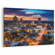Vibrant City Skyline at Dusk - Modern Canvas Art & Framed Prints