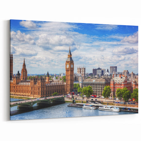 Classic London Skyline with Big Ben - Vibrant Cityscape Wall Art