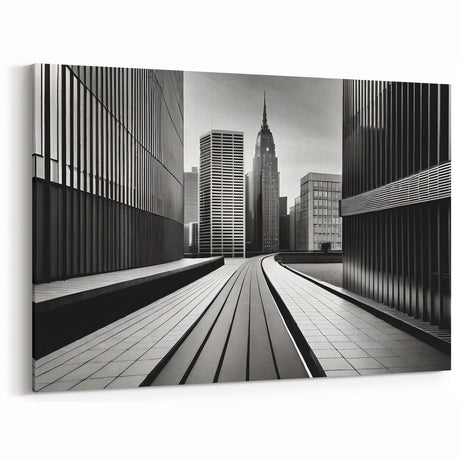 Modern London Architecture - Sleek Black & White Skyline Wall Art
