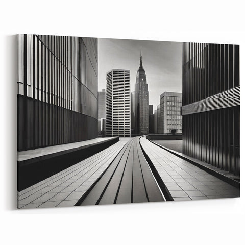 Modern London Architecture - Sleek Black & White Skyline Wall Art