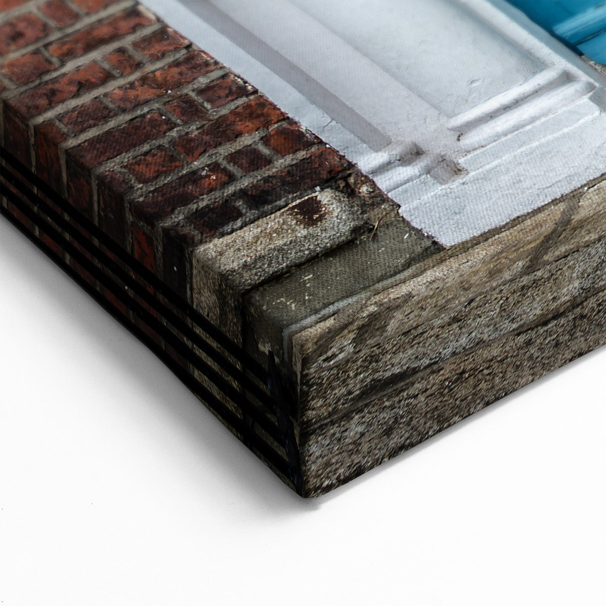 Vibrant Door Wall Art - Blue & Yellow Door Canvas Print - Framed Art Decor