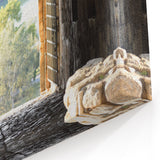 Historical Ruins Window Wall Art – Archway View of Nature Print