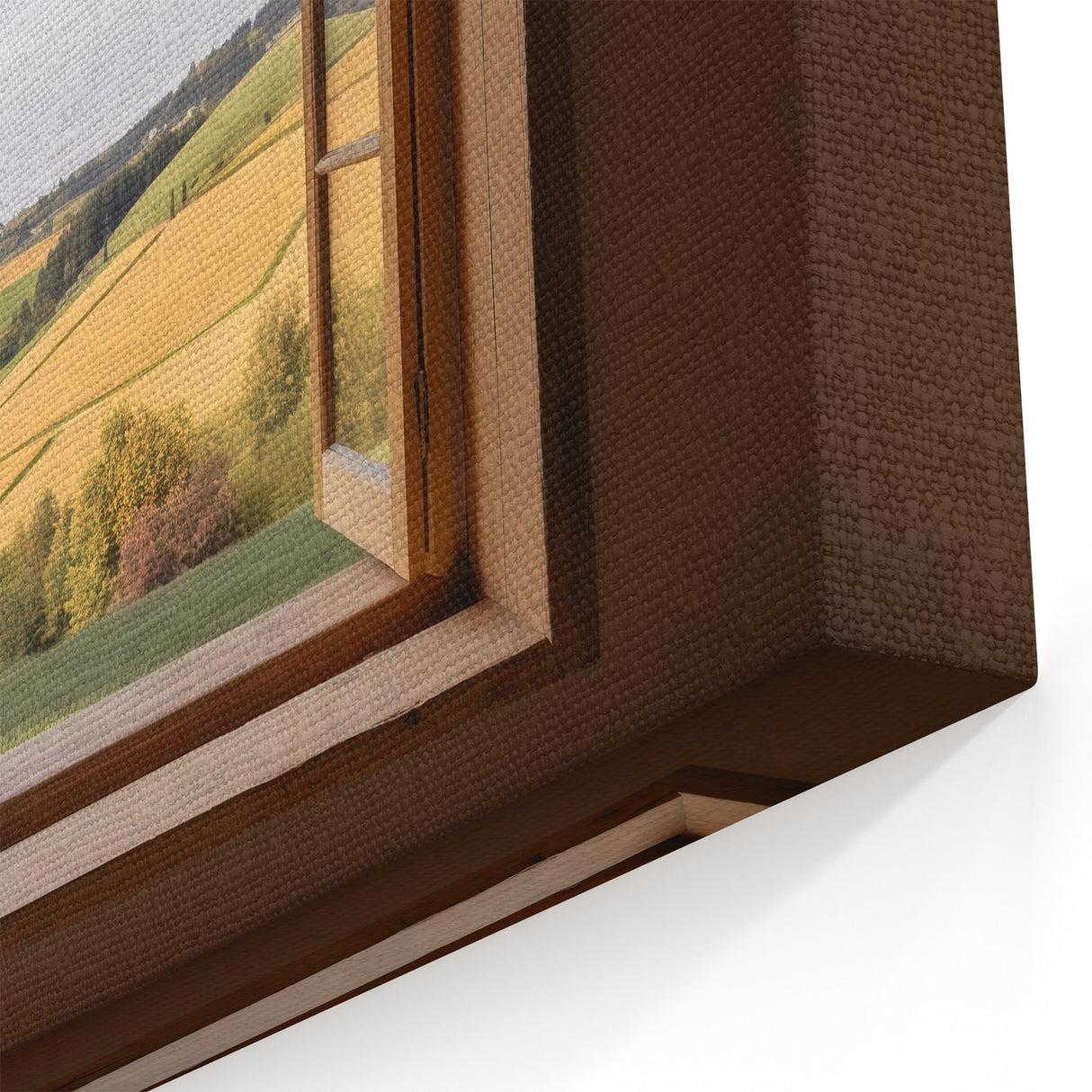 Rustic Countryside Window Wall Art - Scenic Landscape Canvas Prints