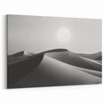Monochrome Dune Wall Art - Elegant Desert Landscape in Black and White