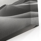 Monochrome Dune Wall Art - Elegant Desert Landscape in Black and White