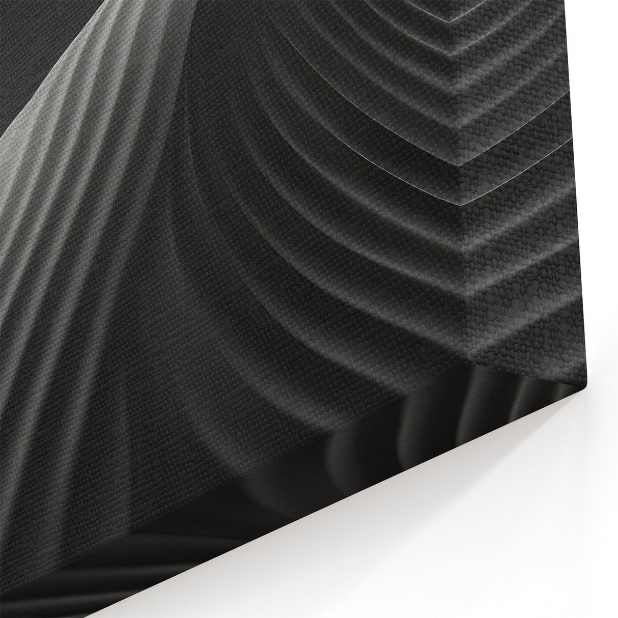 Abstract Dune Wall Art - Modern Desert Landscape in Black and Gray