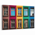 Bold Colorful Windows Wall Art - Modern Urban Canvas Prints