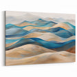 Serene Blue Dune Wall Art - Modern Desert Landscape in Teal and Sand