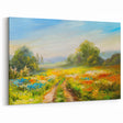 Scenic Fields Framed Art - Rolling Fields Canvas in Serene Countryside