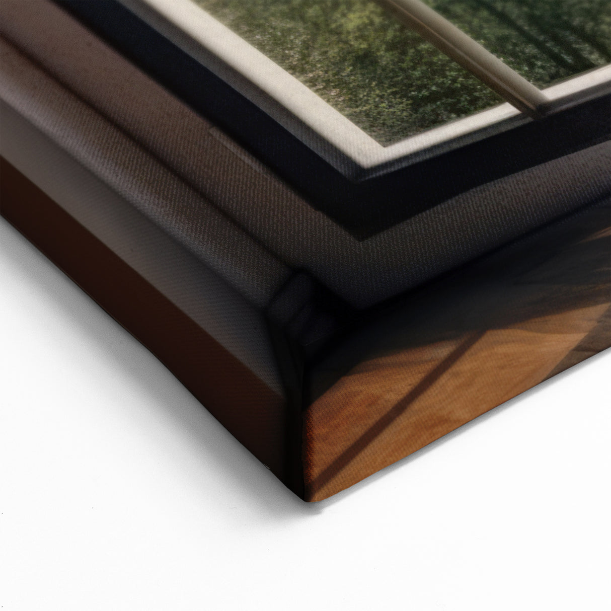 Tranquil Hillside View Window Wall Art - Serene Landscape Canvas Prints