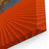 Striking Red Dune Wall Art - Solitary Tree in Vibrant Desert Landscape