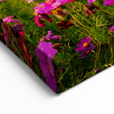 Fields Panorama Wall Decor - Vibrant Floral Meadow at Sunset