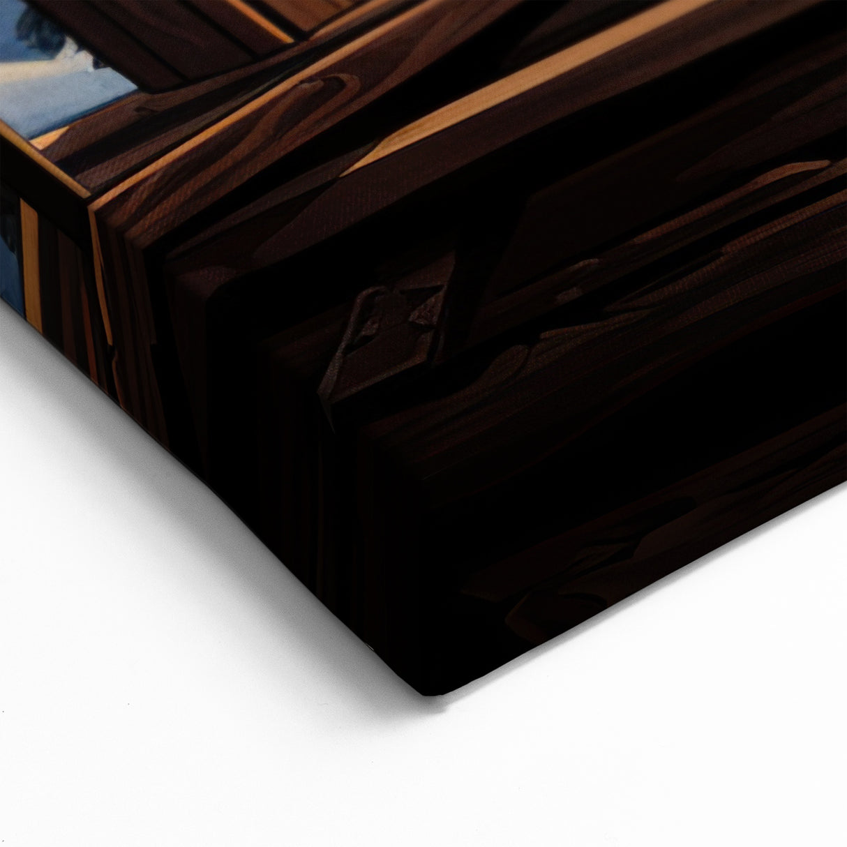 Mountain View Window Wall Art - Rustic Cabin Landscape Canvas Prints